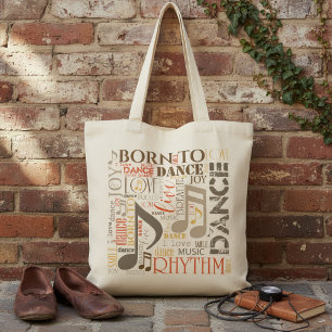 Born to Dance Brown ID277 Tote Bag