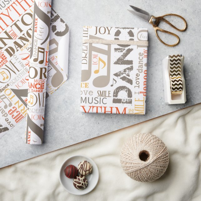 Born to Dance Brown ID277 Wrapping Paper (Crafts)