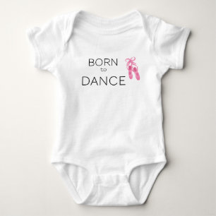 Born to dance for little girls baby bodysuit