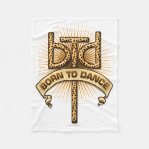 Born To Dance (Leopard) Fleece Blanket