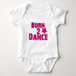 Born to Dance Pink Baby Bodysuit