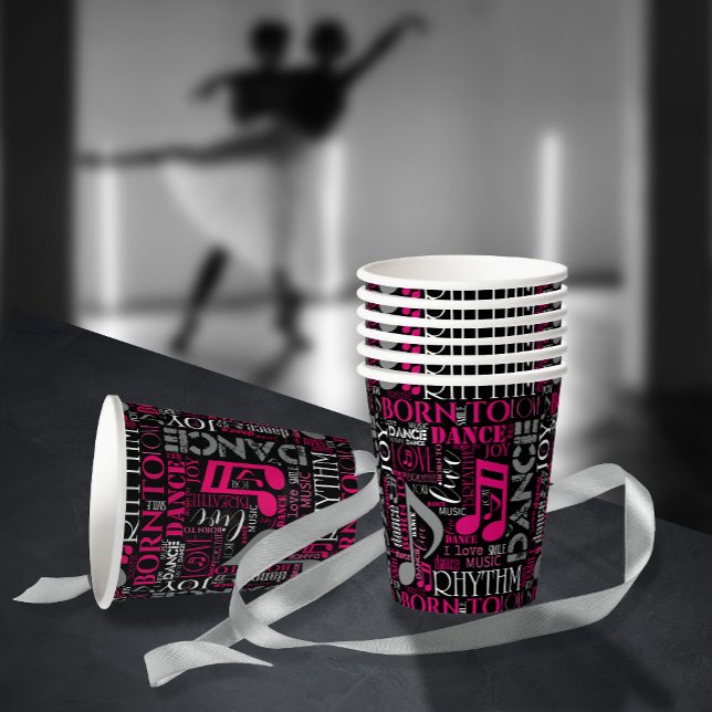 Born to Dance Pink ID277 Paper Cups (Creator Uploaded)