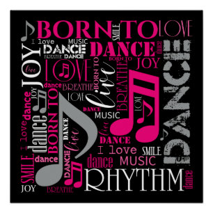 Born to Dance Pink ID277 Poster