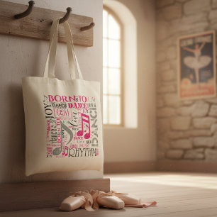 Born to Dance Pink ID277 Tote Bag