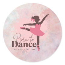 Born to Dance pink stickers for ballet lovers