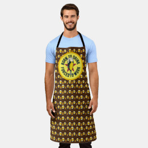 Born To Drink Forced To Work Funny Bartender Apron