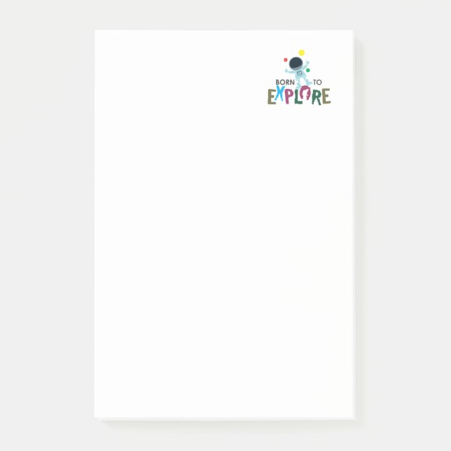 Born to Explore Cute Astronaut Notepad &Stationery (Front)