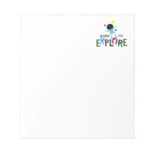Born to Explore Cute Astronaut Notepad &Stationery