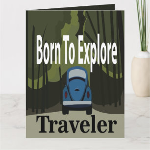 Born To Explore Road Trip Travel Greeting Card