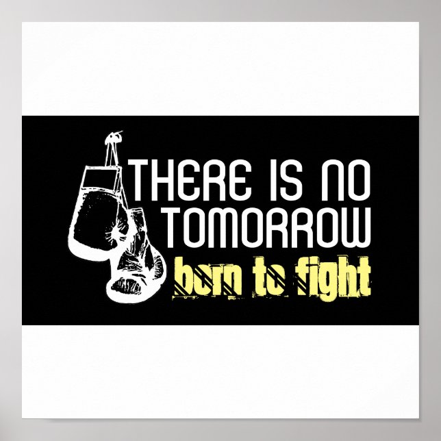 Born To Fight, Boxing Gloves Poster (Front)
