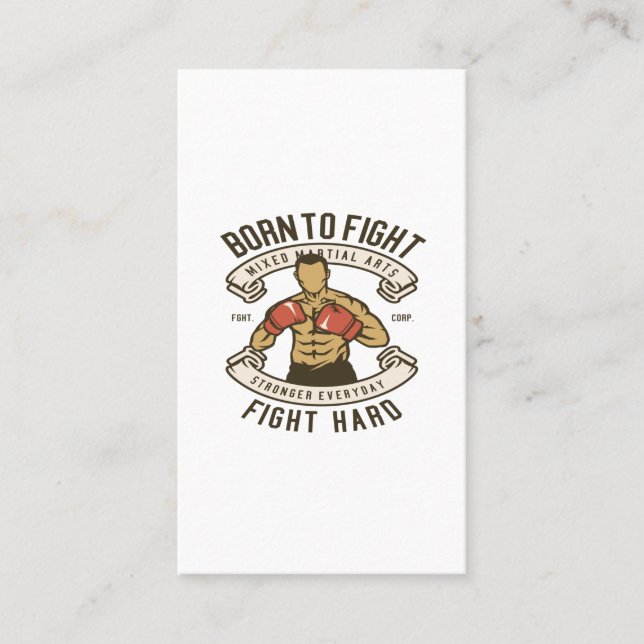 Born To Fight Business Card (Front)