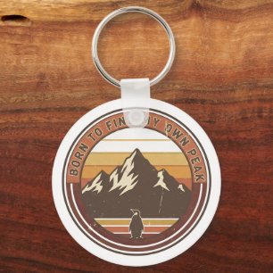 Born to find my own peak-The inspirational penguin Key Ring