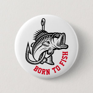 Born To Fish 6 Cm Round Badge