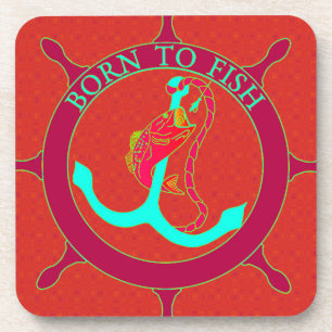 Born to fish coaster