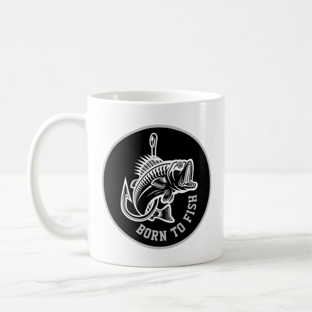 Born To Fish Coffee Mug (Left)