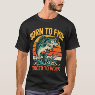 Born to Fish Graphic Design T-Shirt