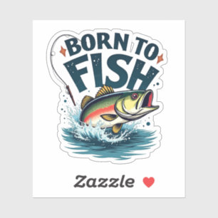 Born to Fish – Jumping Bass Artwork for Fishing
