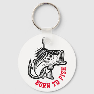 Born To Fish Key Ring