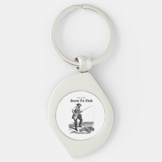Born To Fish Key Ring (Front)