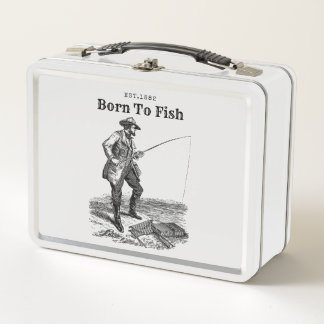 Born To Fish Metal Lunch Box