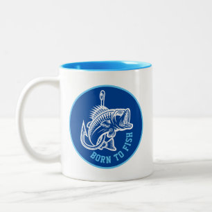 Born To Fish Two-Tone Coffee Mug