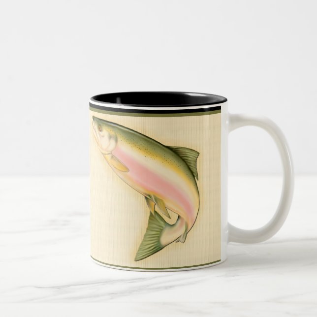 Born to Fish Two-Tone Coffee Mug (Right)