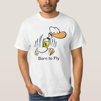 Born to Fly Aviation Cartoon Shirt