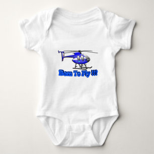 Born To Fly !!! Helicopter Baby Bodysuit