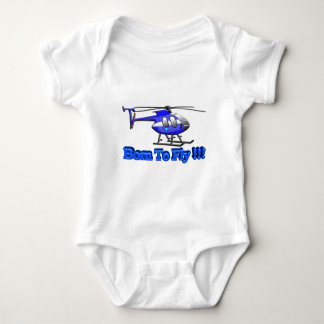 Born To Fly !!! Helicopter Baby Bodysuit