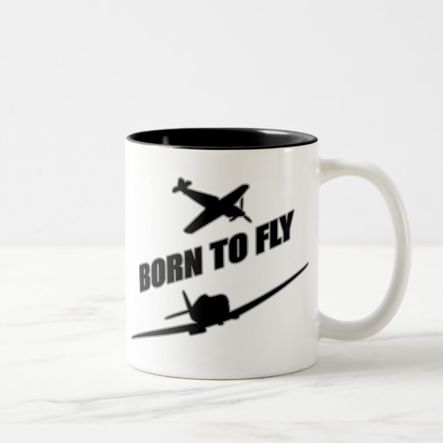 Born To Fly Two-Tone Coffee Mug (Right)