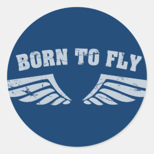Born To Fly Wings Classic Round Sticker