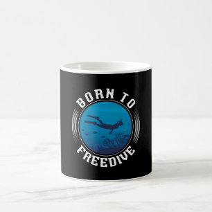 Born To Freedive Spearfishing Freediver Freediving Coffee Mug