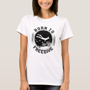 Born To Freedive Spearfishing Freediving Freediver T-Shirt