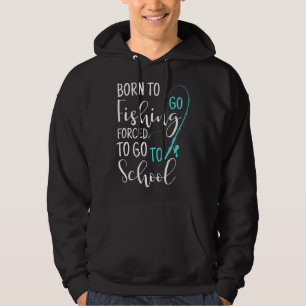Born To Go Fishing Bass Fish Fisherman Boys Kids Hoodie