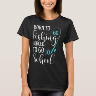 Born To Go Fishing Bass Fish Fisherman Boys Kids T-Shirt