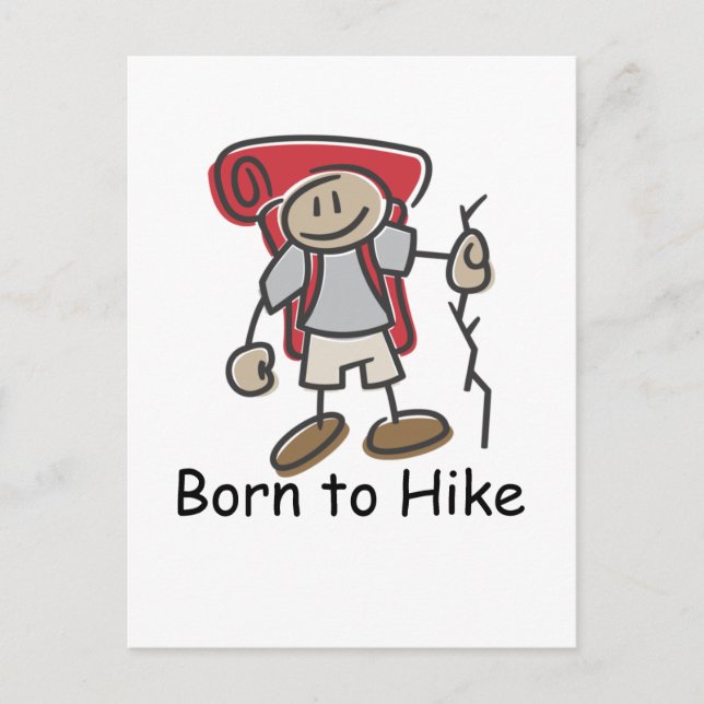 Born to Hike gifts. Postcard (Front)