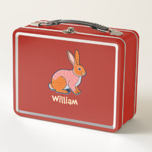 Born to hop Rabbit Illustration Metal Lunch Box