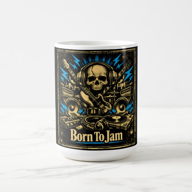 Born To Jam – Improvisation Music Soul Coffee Mug (Center)