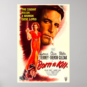 Born to Kill 1947 Movie POSTER PRINT A5-A1 40s