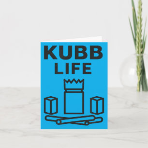 Born To Kubb Funny Viking Chess Lawn Game Player Card