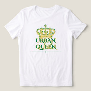 BORN TO LEAD URBAN QUEEN Women's White Green Tri-Blend Shirt