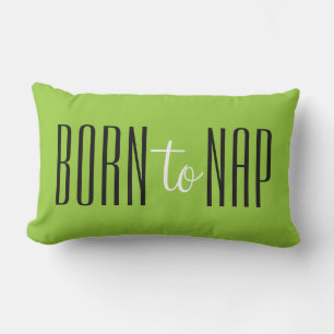 BORN to NAP custom colour & name throw pillow