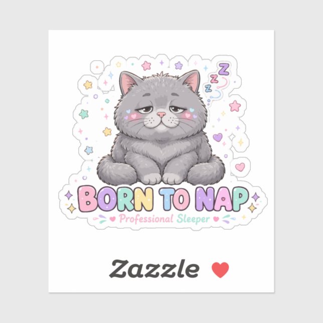 Born to Nap Kawaii Cat (Sheet)