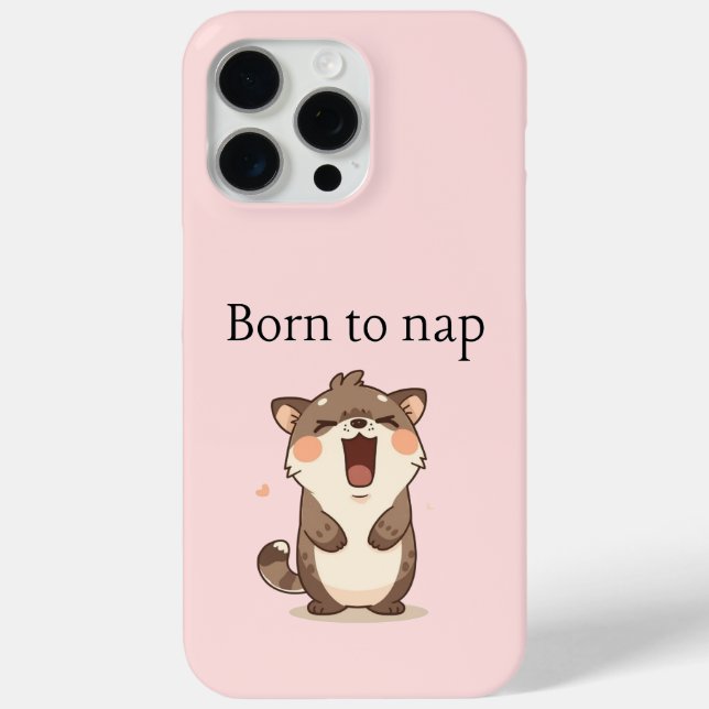 Born to Nap Mug – Funny Sleep Lover  Case-Mate iPhone Case (Back)