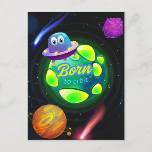 Born to orbit postcard