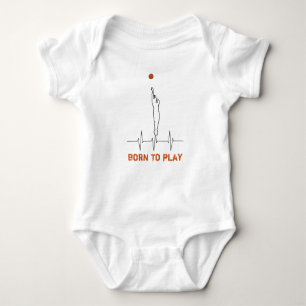 Born to play basketball baby bodysuit
