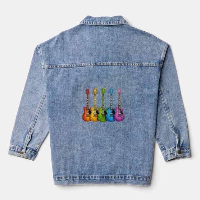 Born To Play Basketball Logo Denim Jacket (Back)