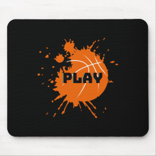 Born To Play Basketball - Orange Mouse Pad
