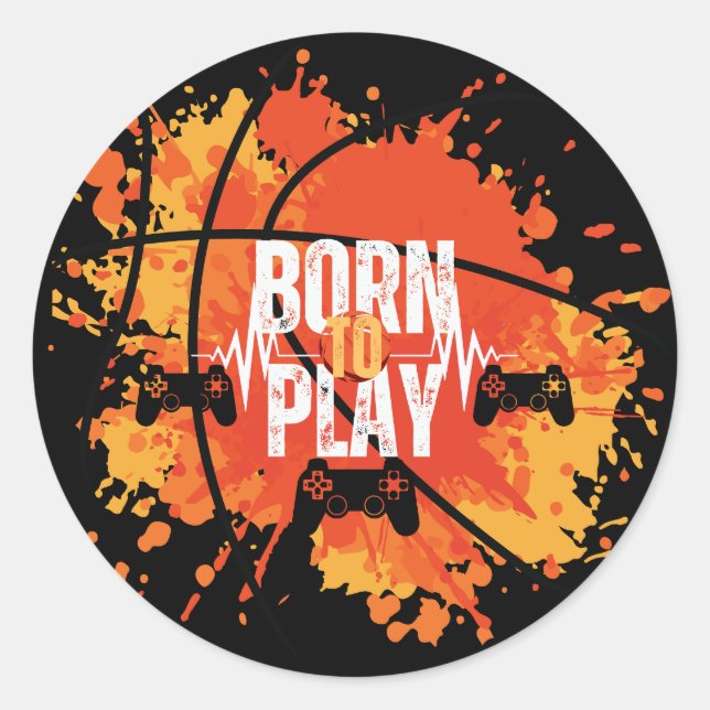 Born to Play Classic Round Sticker (Front)