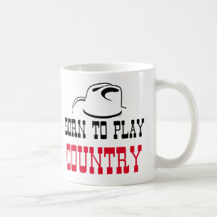 Born to play country coffee mug
